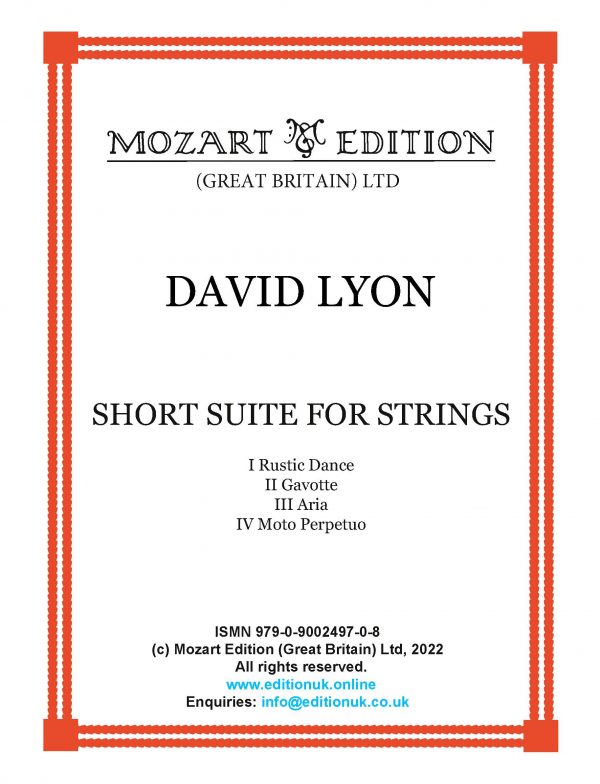 Short Suite for Strings
